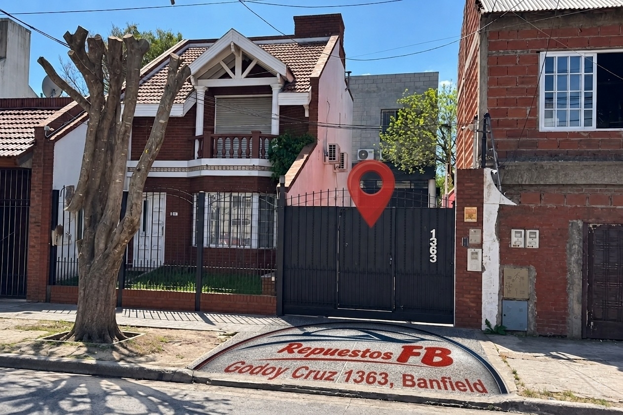Fachada de Repuestos ForWagen, Godoy Cruz 1363, Banfield